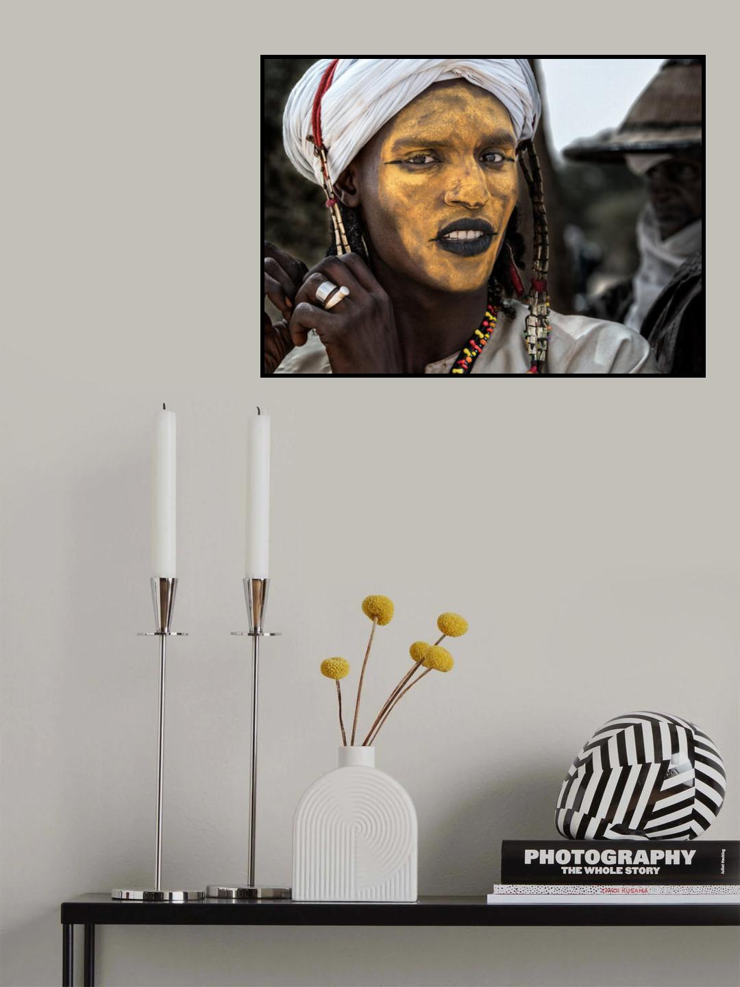 At a gerewol festival - Niger Poster och Canvastavla
