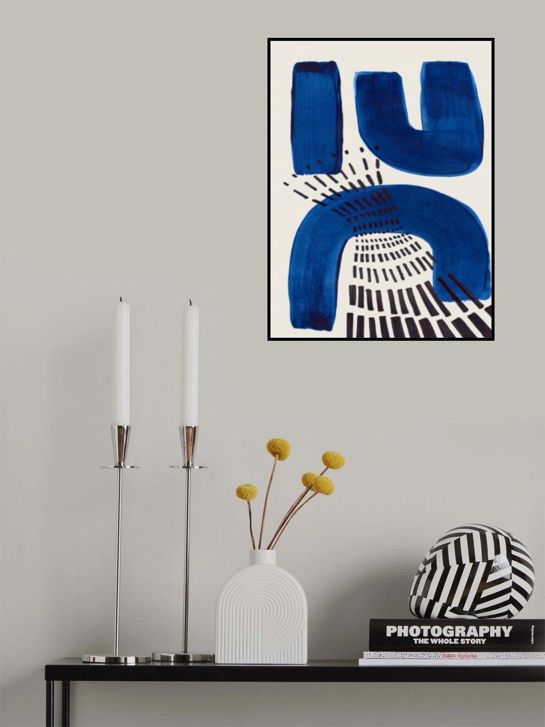 Blue Magnet Poster och Canvastavla