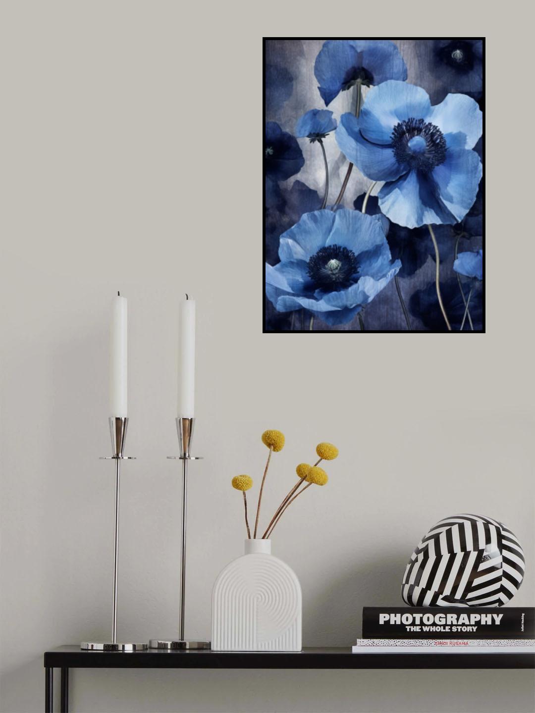 Blue Flowers 4 Poster och Canvastavla