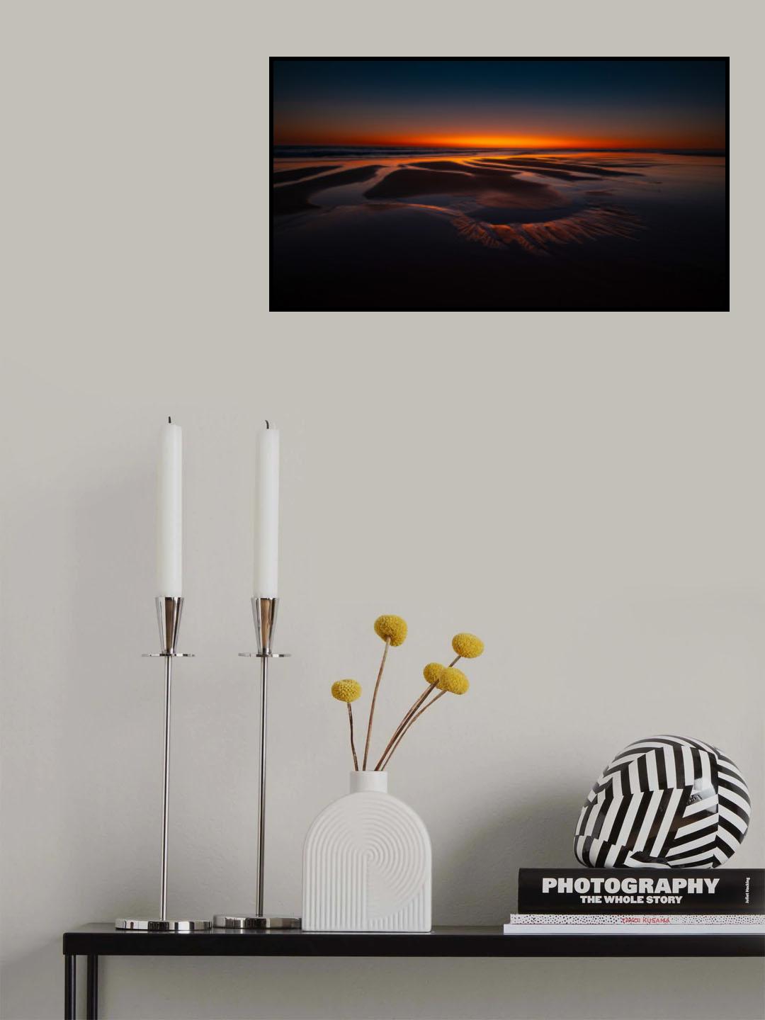 夕照滩涂 Poster och Canvastavla