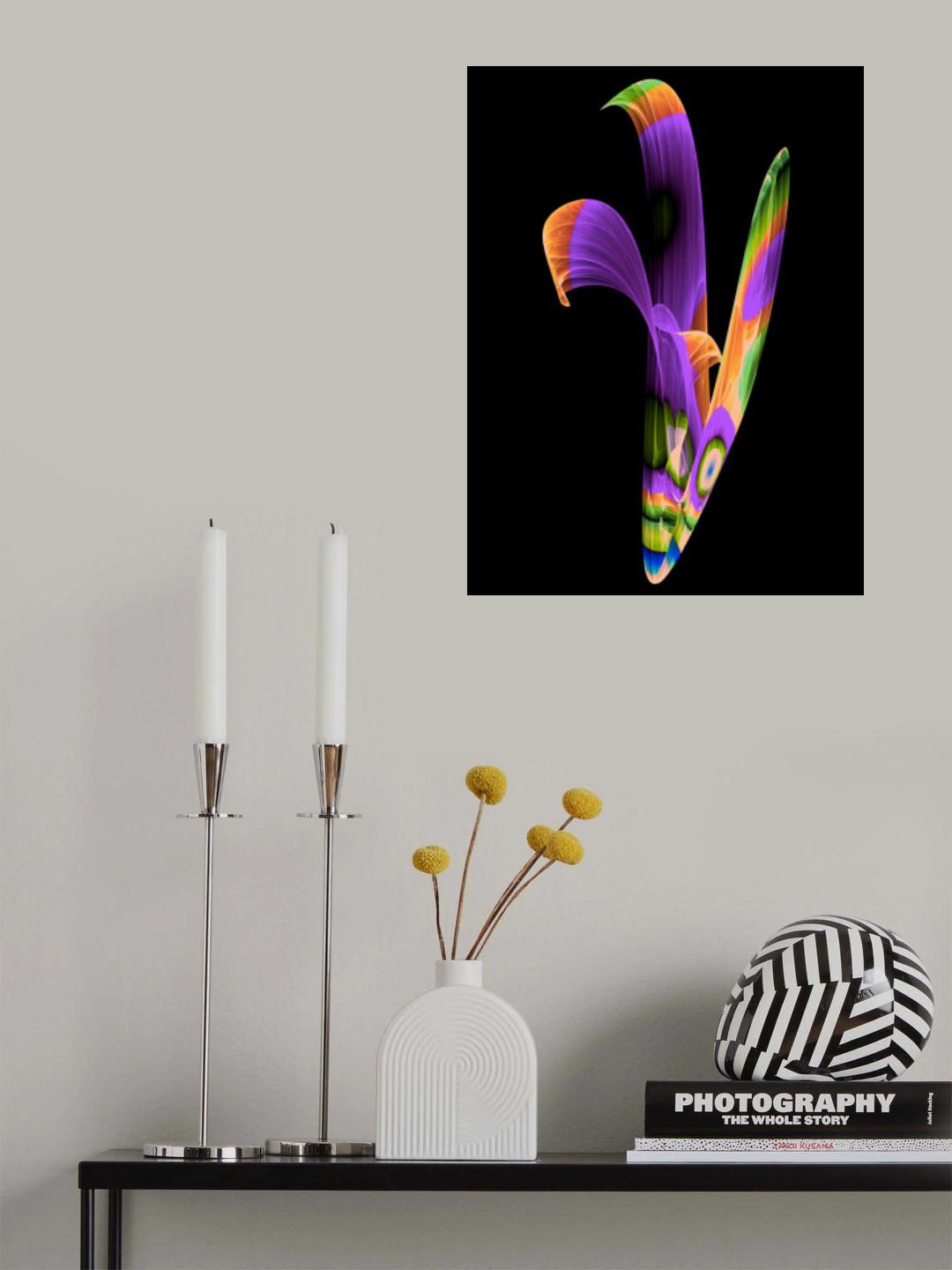 Digital Flower Poster och Canvastavla