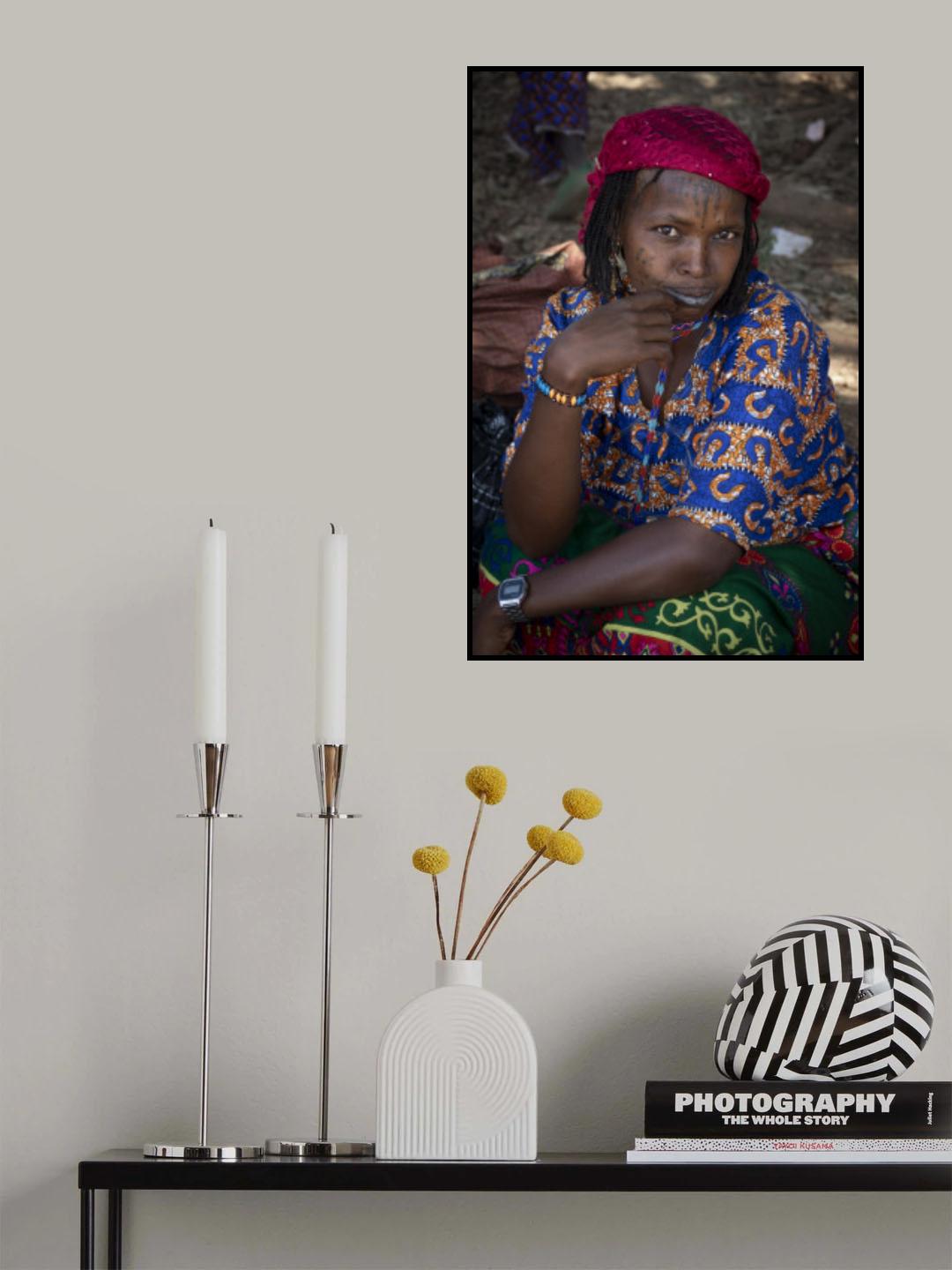 Fulani woman at Poli market, Cameroon Poster och Canvastavla