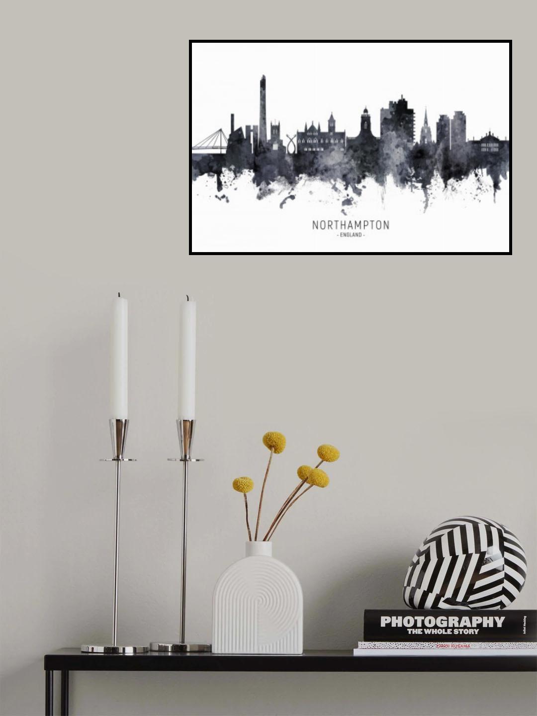 Northampton England Skyline Poster och Canvastavla