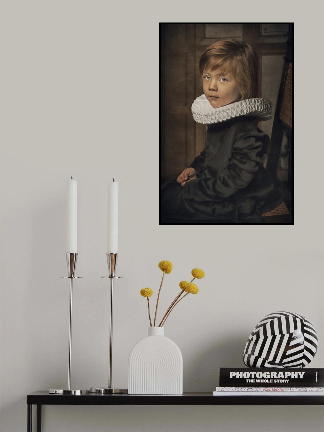 Old fashion little boy Poster och Canvastavla