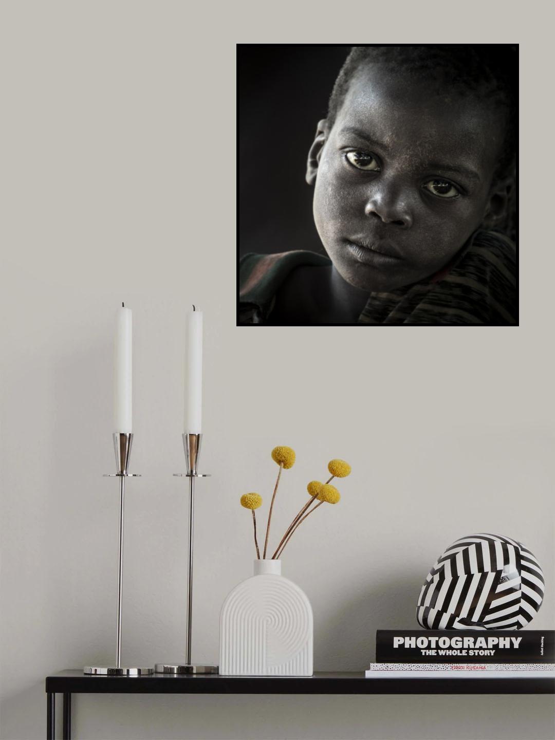 dowayo boy at Faro Valley, Cameroon Poster och Canvastavla