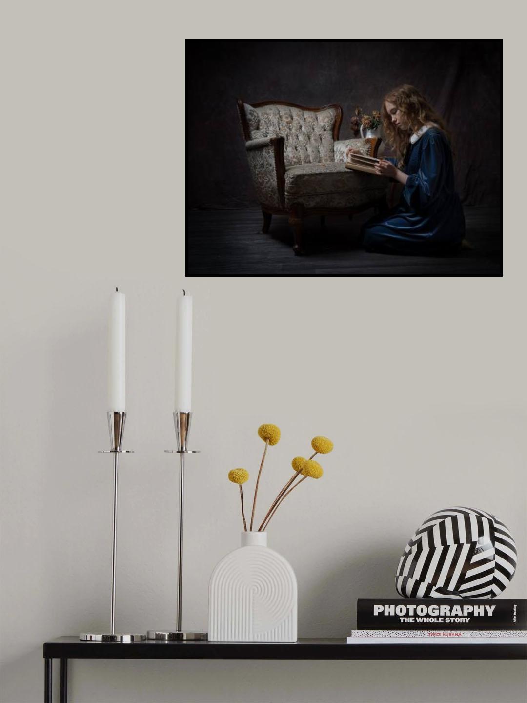 the reading girl Poster och Canvastavla
