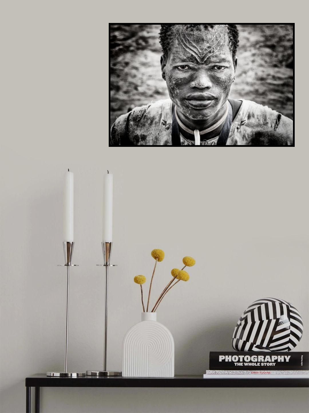 Mundari man - South Sudan Poster och Canvastavla
