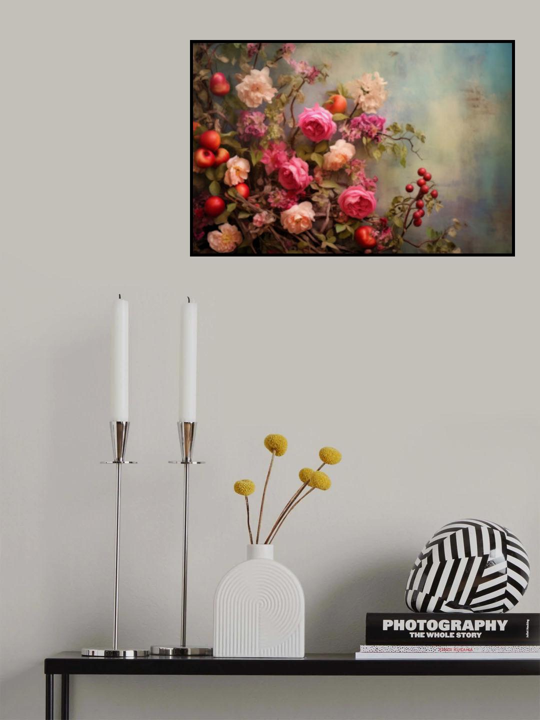 Fa Vintage Floral 66 Poster och Canvastavla