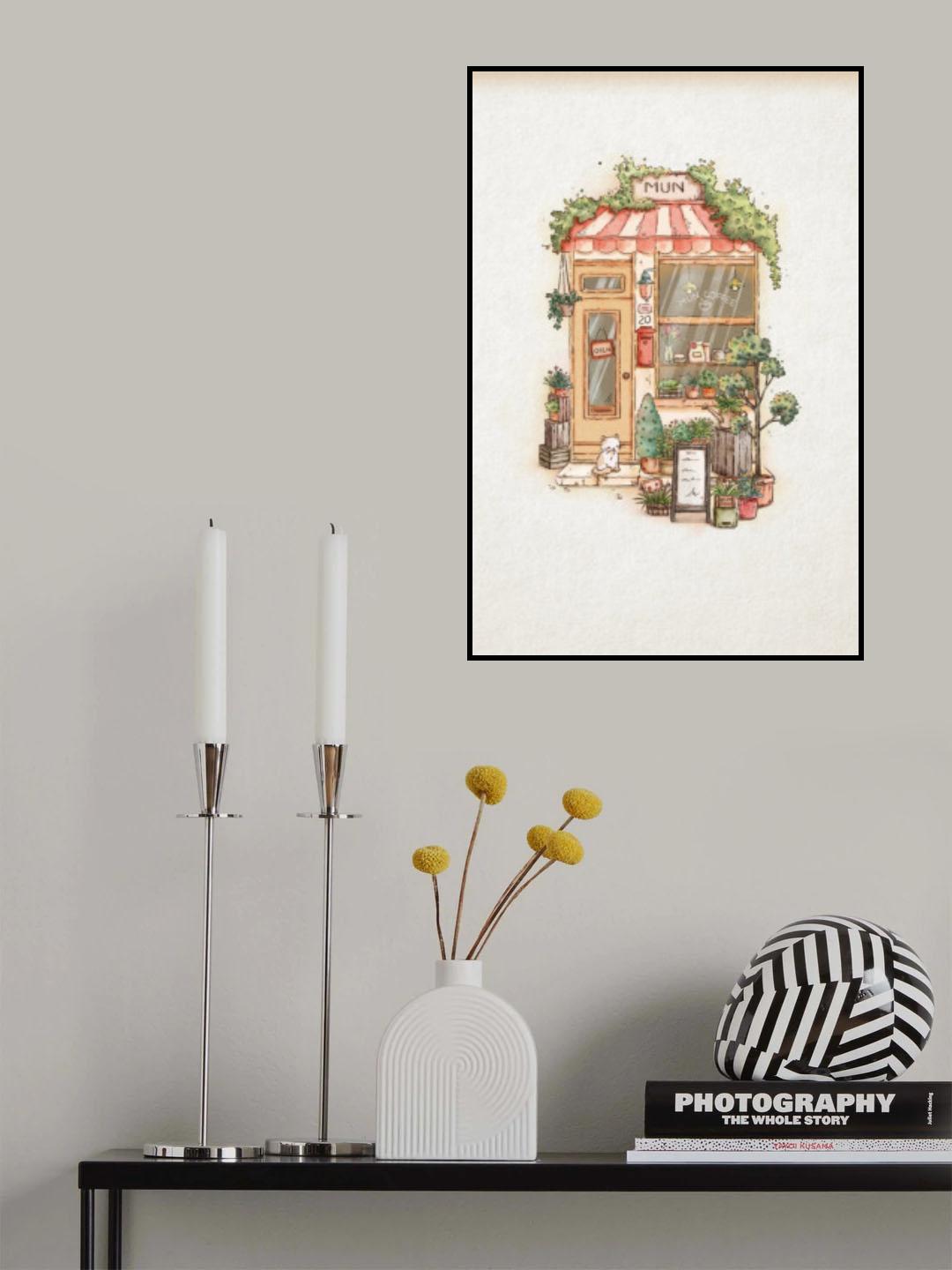 Aesthetic Coffee Shop Lock Poster och Canvastavla