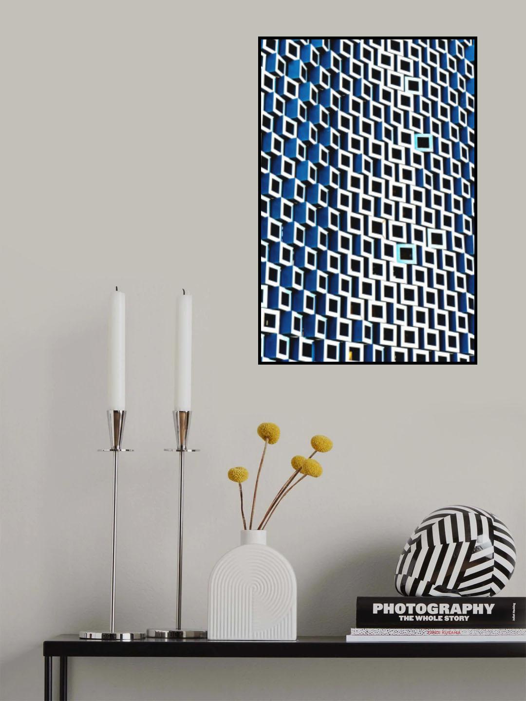 BLUE squares Poster och Canvastavla