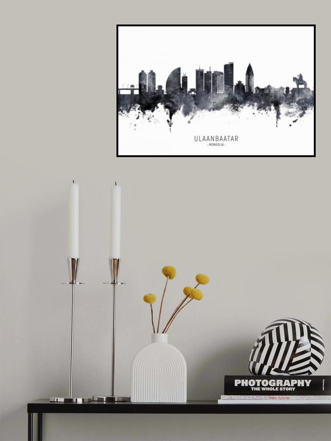 Ulaanbaatar Mongolia Skyline Poster och Canvastavla