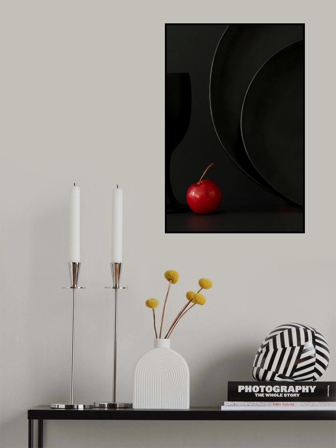 Red berry & black dishes Poster och Canvastavla