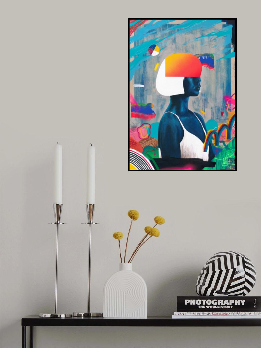 Blue Girl Poster och Canvastavla