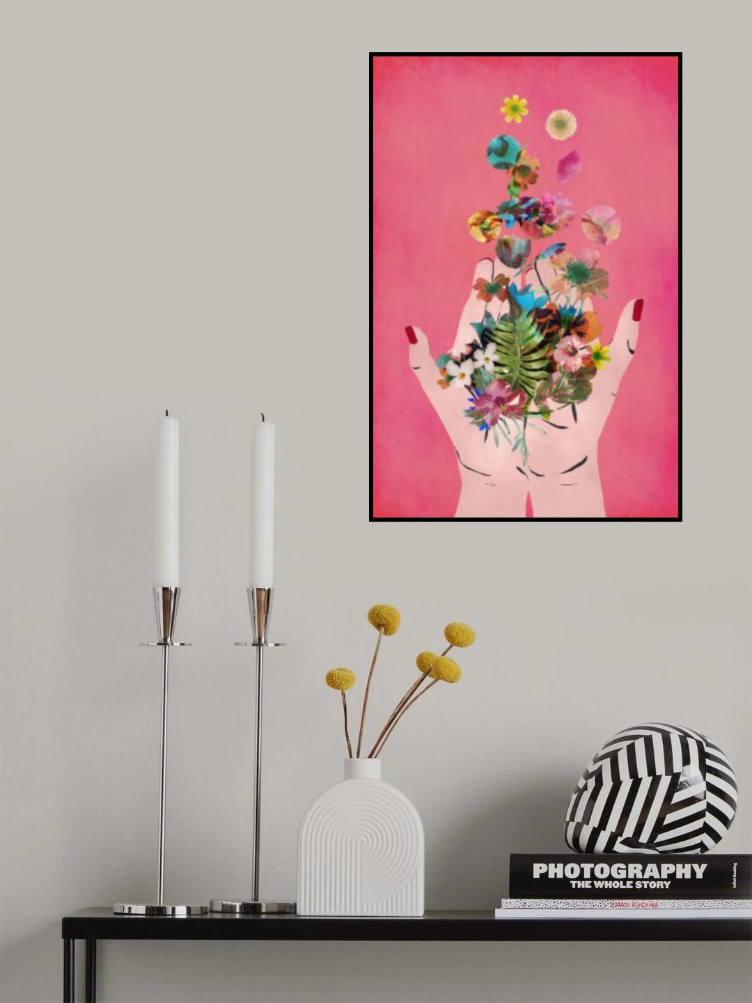Frida`s Hand`s (Pink Version) Poster och Canvastavla