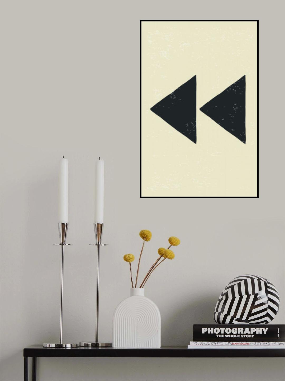 Black Minimal Shapes Series #5 Poster och Canvastavla