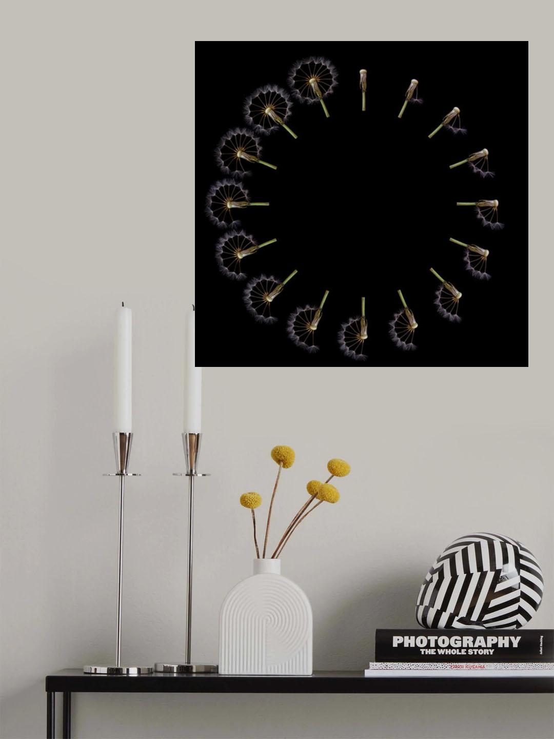 Clock Dandelion Poster och Canvastavla