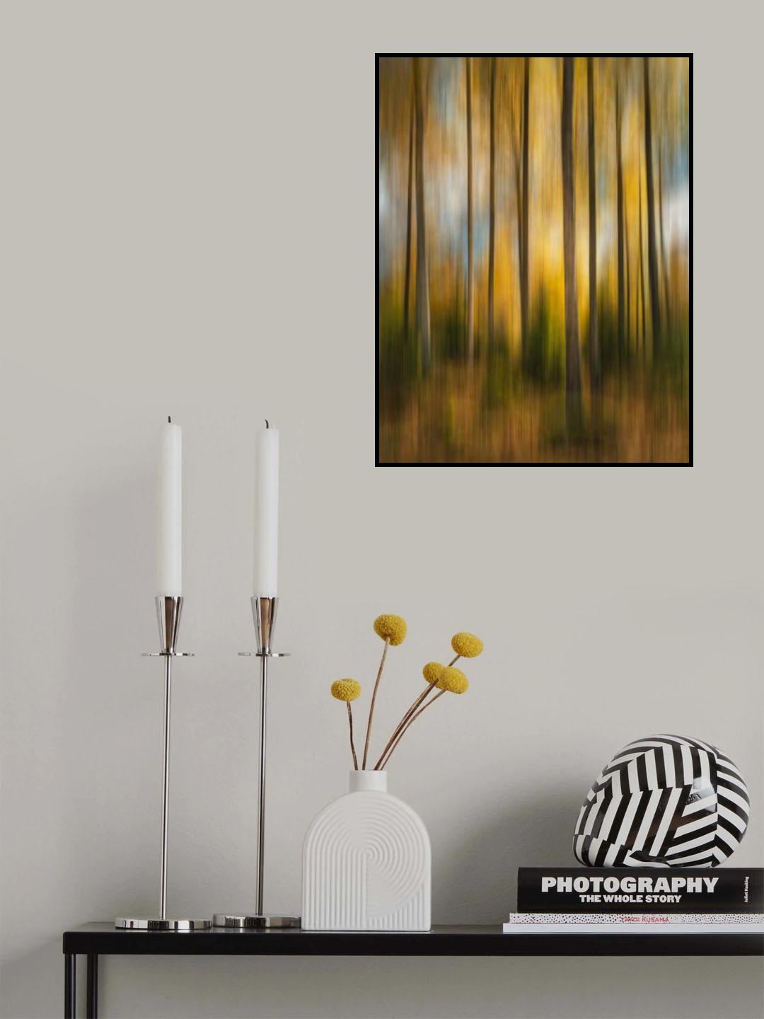 Autumn forest shaky Poster och Canvastavla