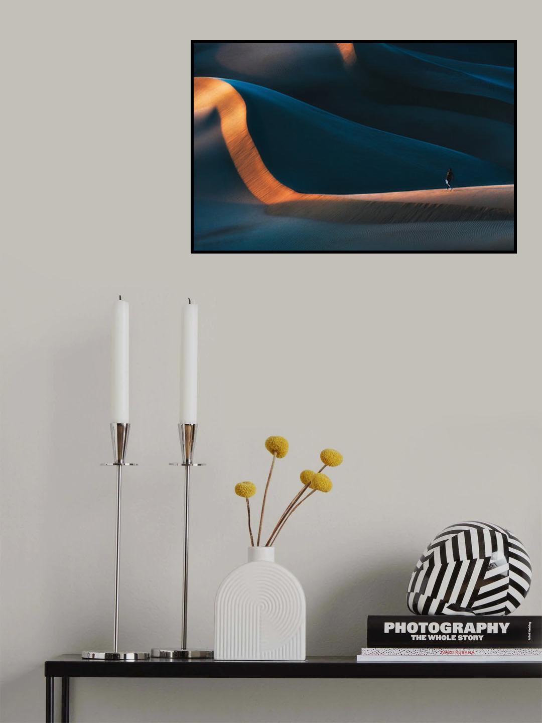 jogging in desert Poster och Canvastavla