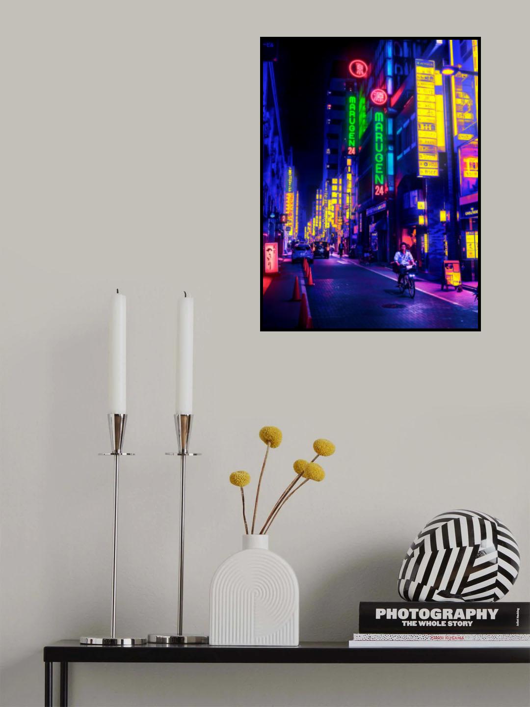 Neon Street Poster och Canvastavla