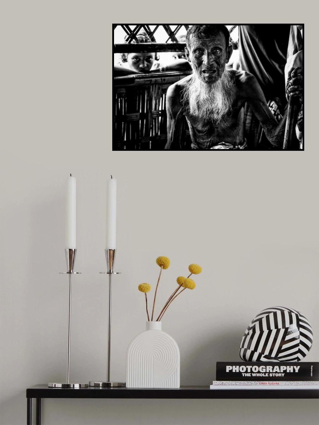 Rohingya refugee elderly man - Bangladesh Poster och Canvastavla