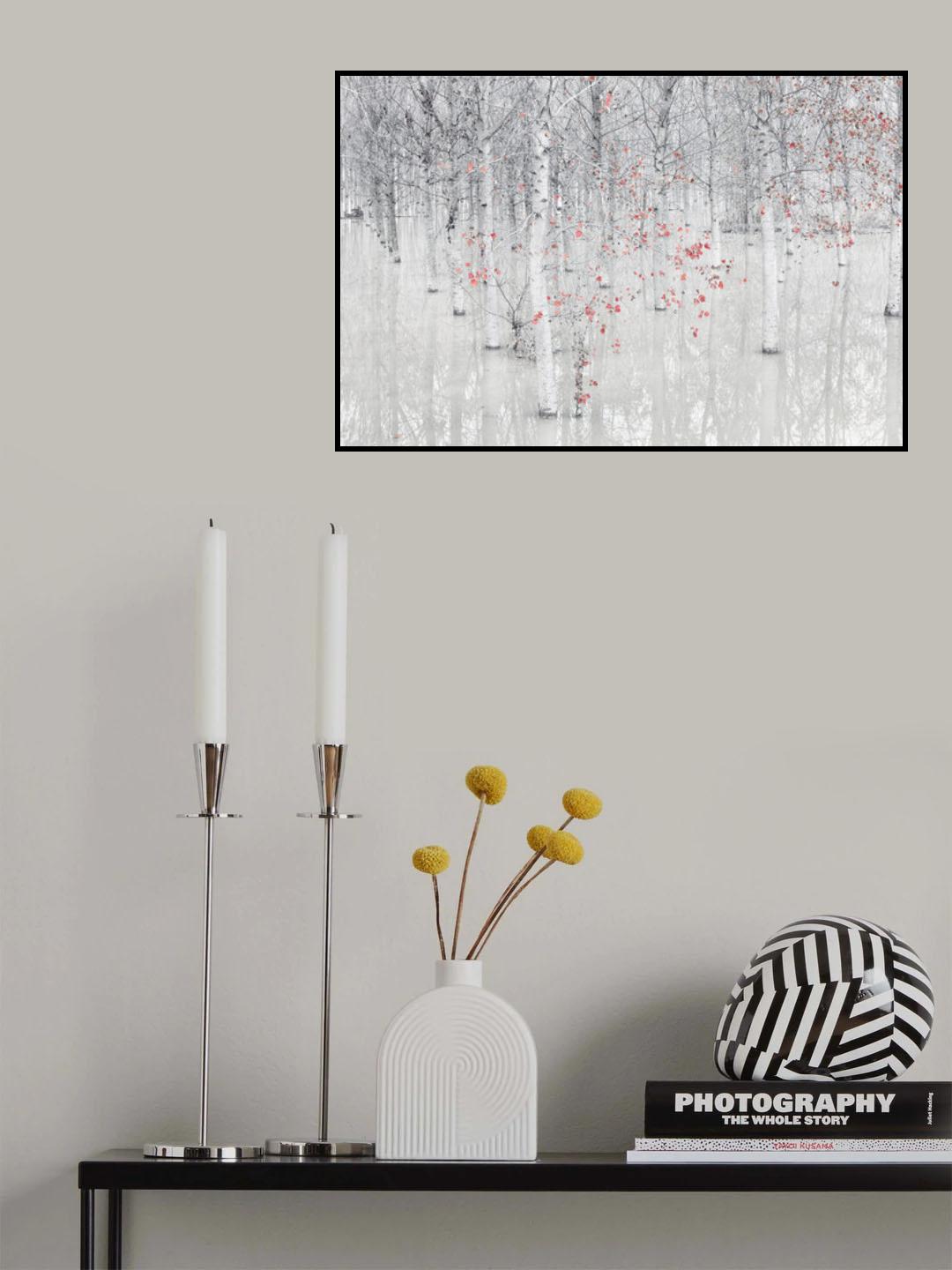 Red & white Poster och Canvastavla