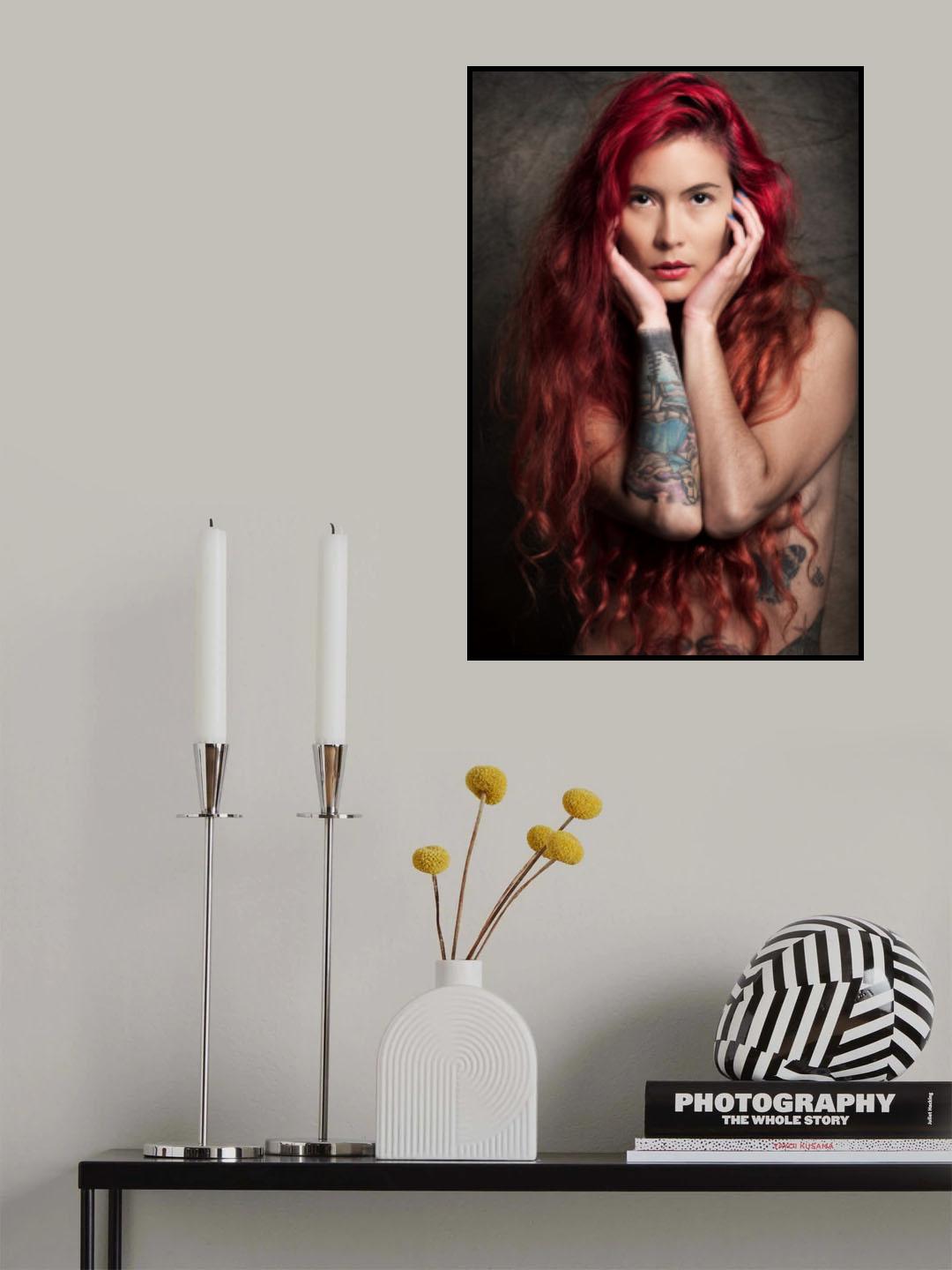 La Poésie in Red Poster och Canvastavla