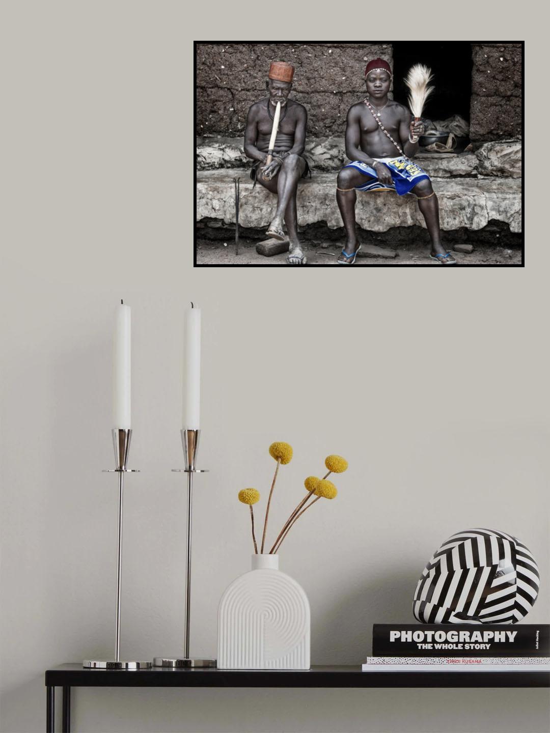 In a village in Benin. Poster och Canvastavla