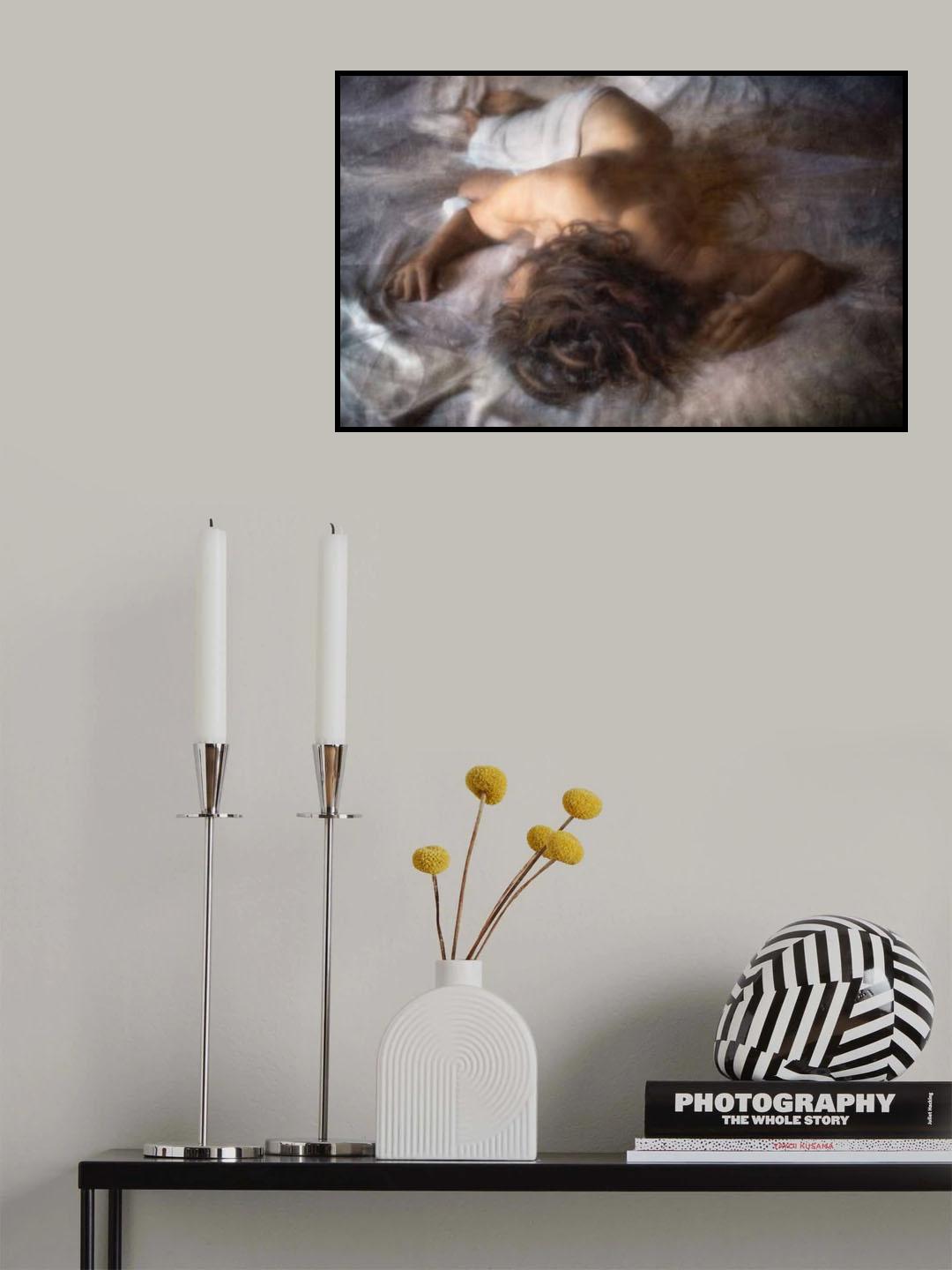 Your hair upon the pillow, like a sleepy summer storm.... Poster och Canvastavla