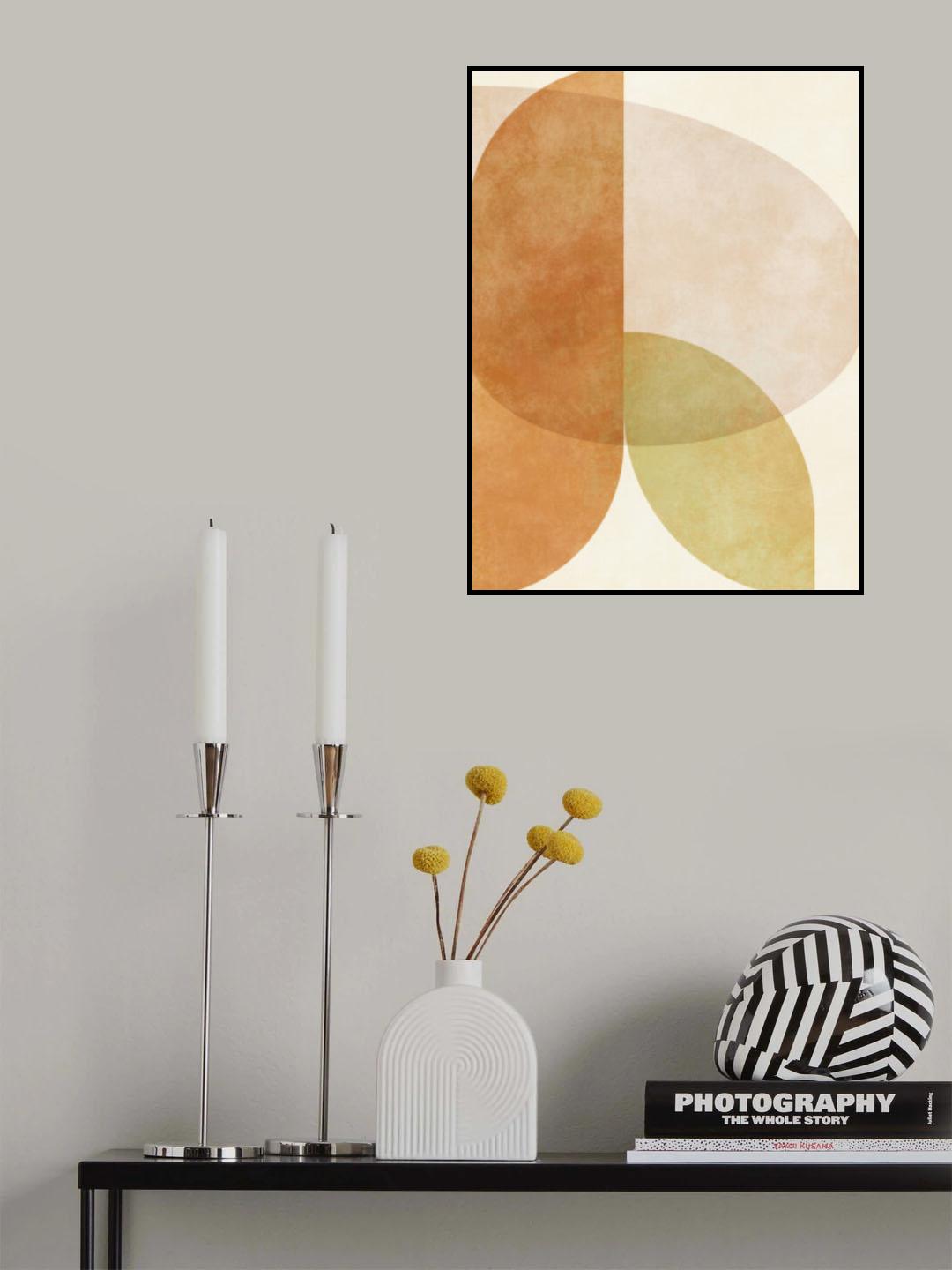 Aqua Shapes4 Kopie Poster och Canvastavla