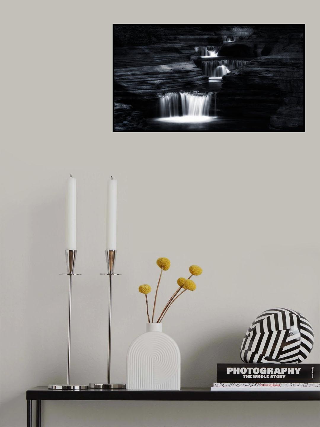 Watkins Glen Water Cascade Poster och Canvastavla