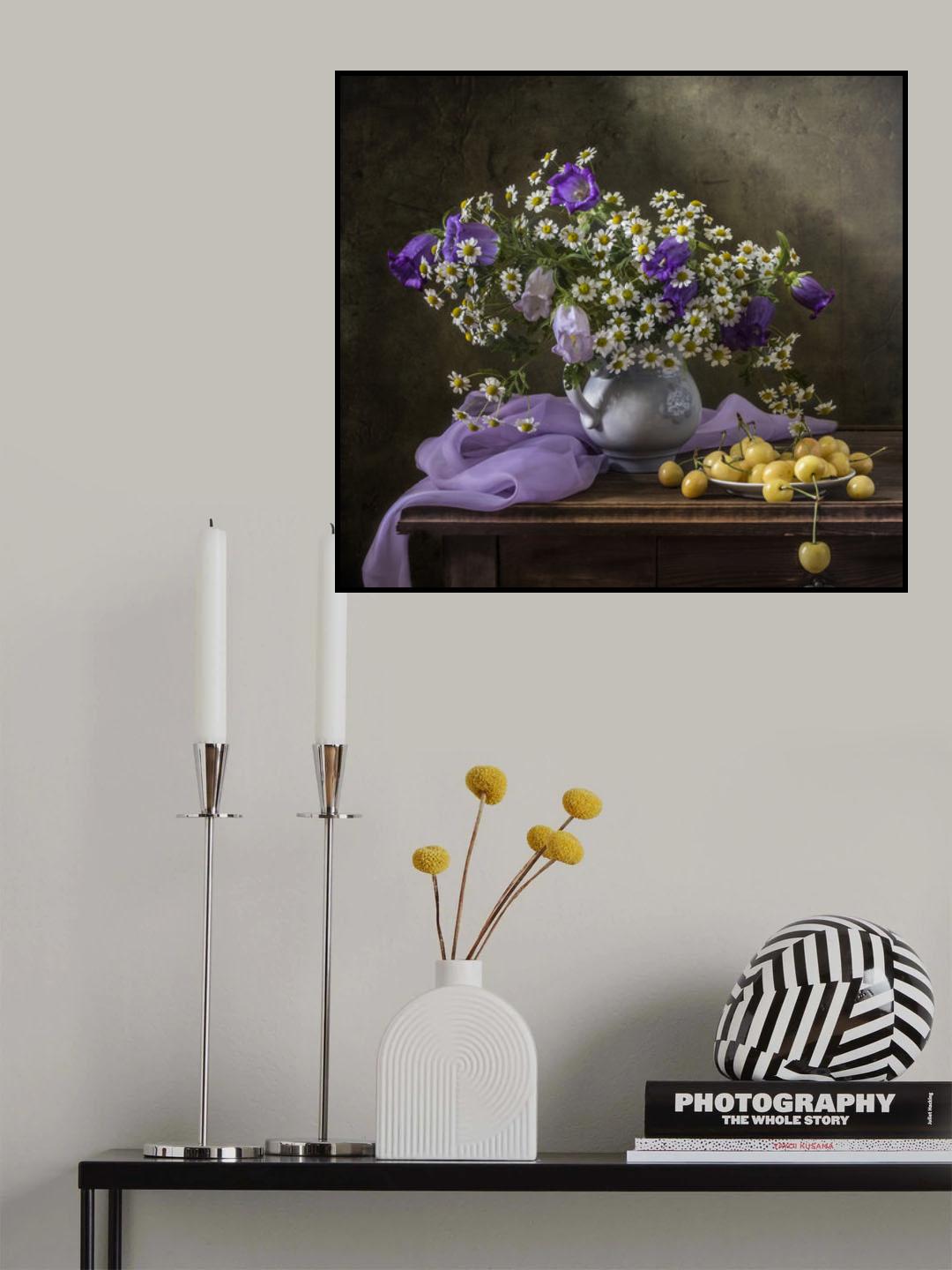 With yellow cherries Poster och Canvastavla
