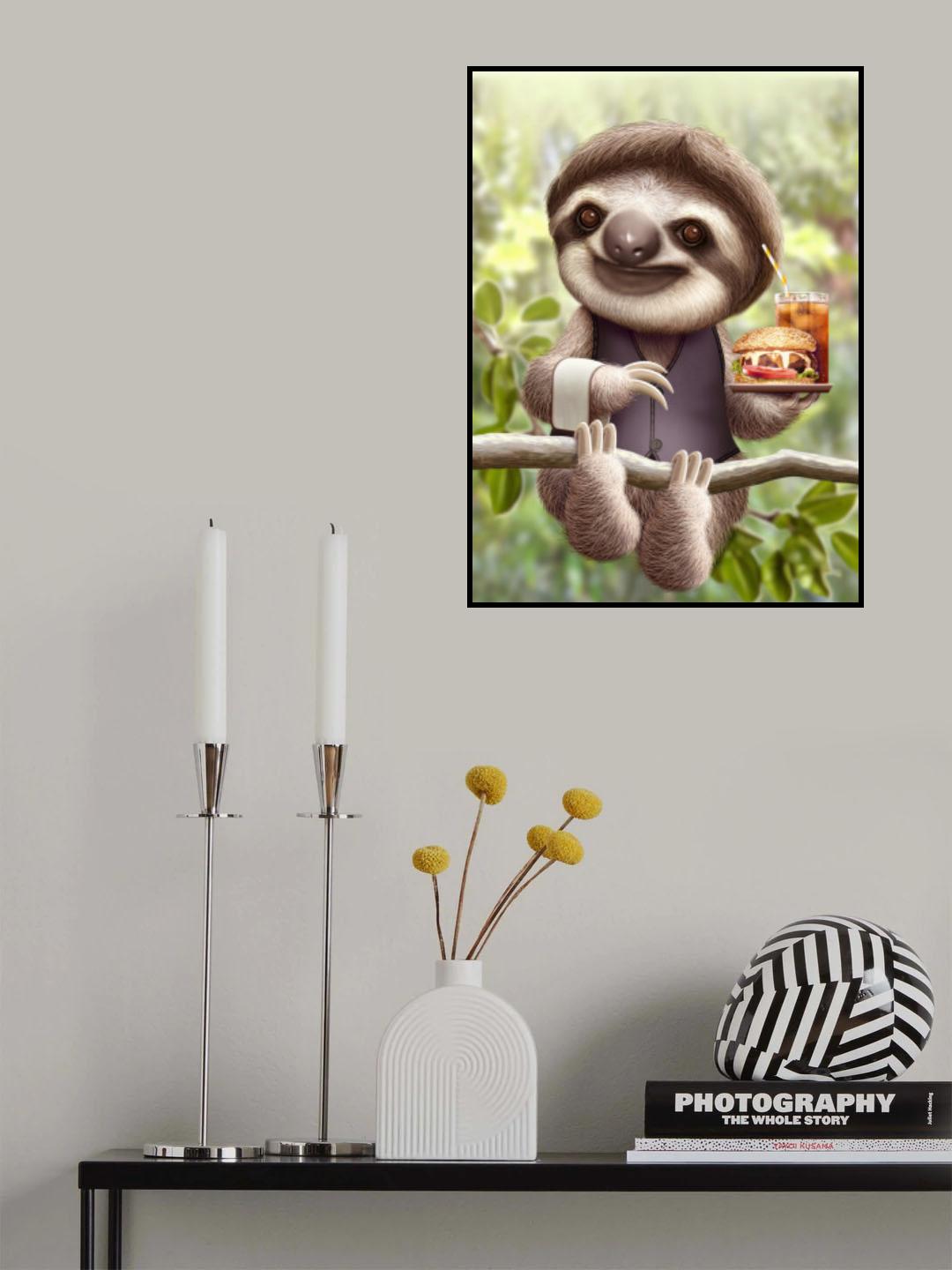 SLOTH ONTREE DELIVERY Poster och Canvastavla