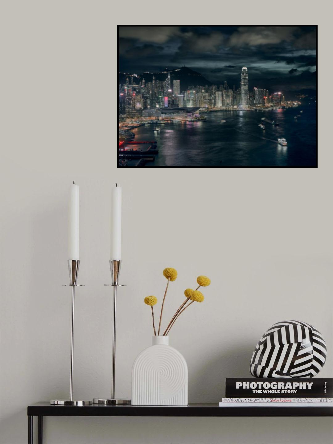 Hong Kong lights Poster och Canvastavla