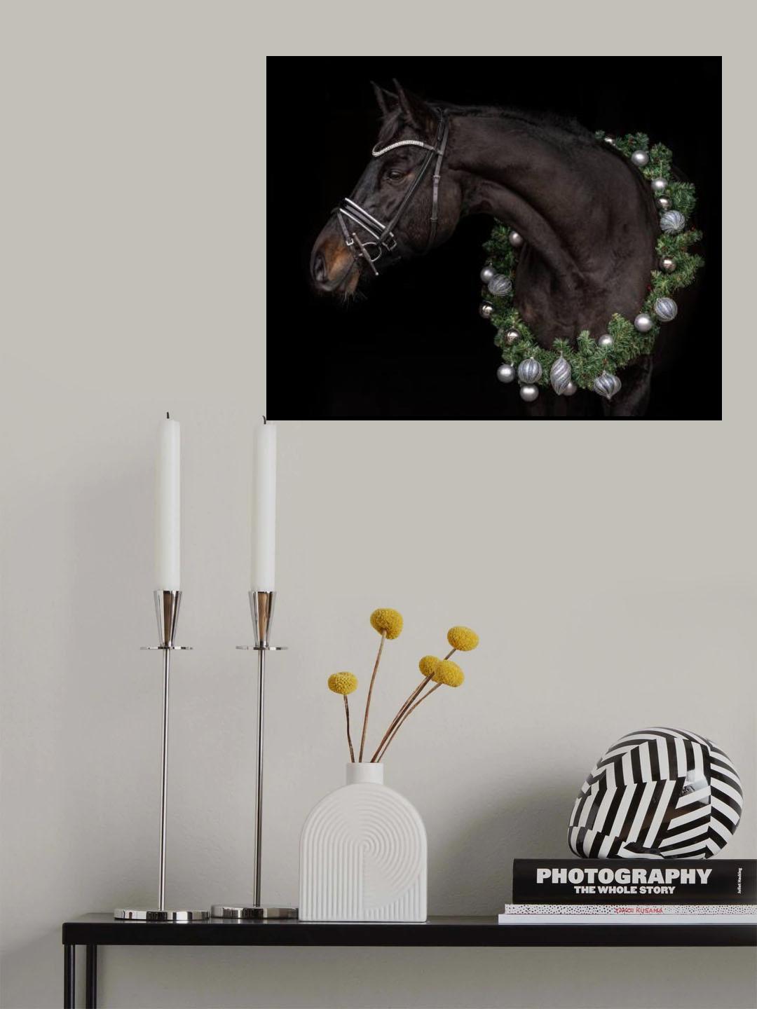 Christmas Horse Poster och Canvastavla