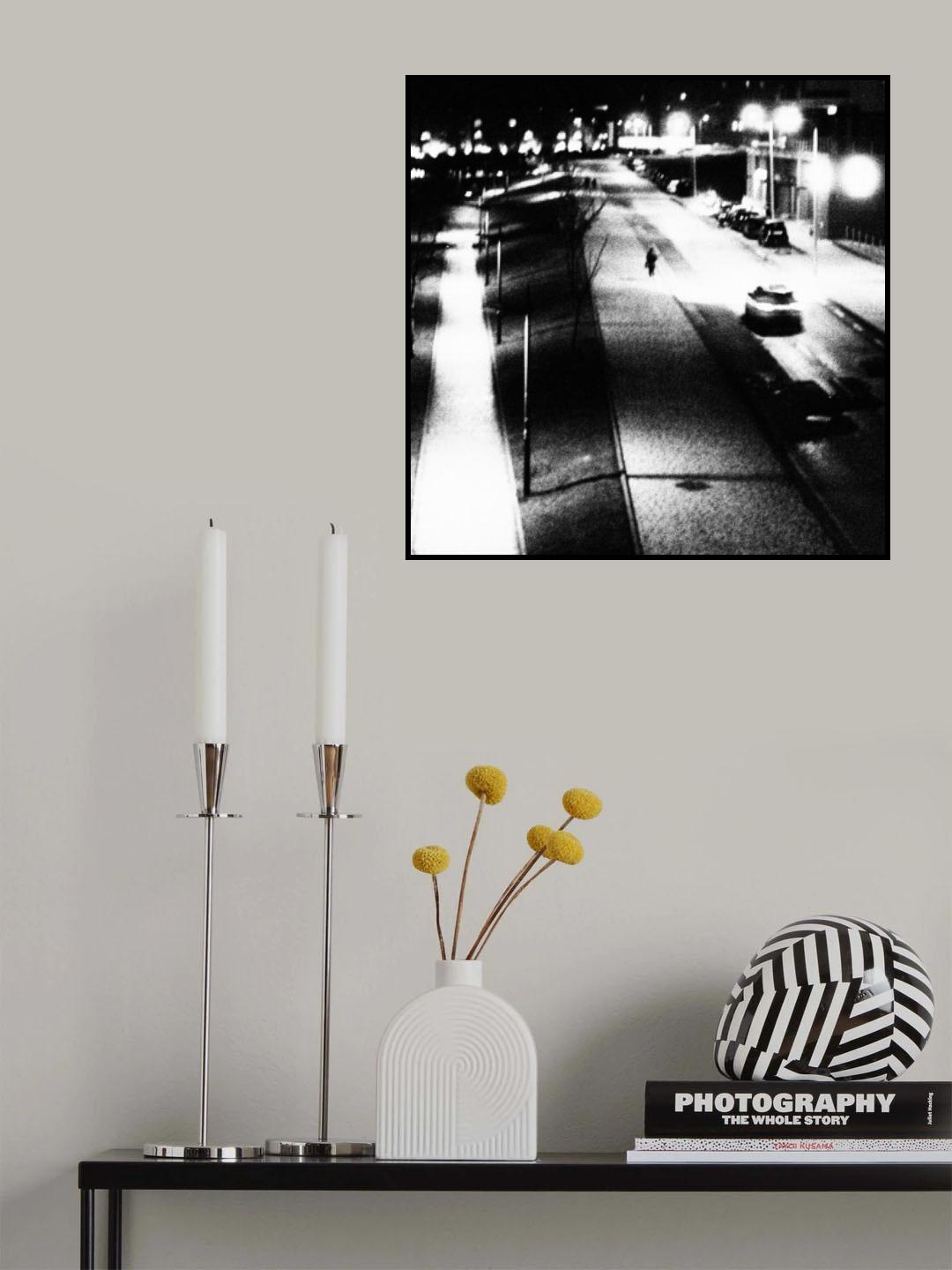 Night Paper Trails Poster och Canvastavla