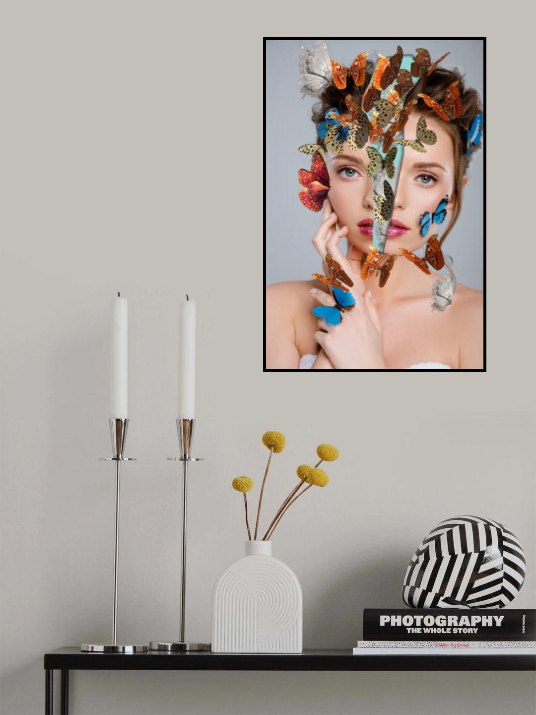 Butterflys come out of the head Poster och Canvastavla
