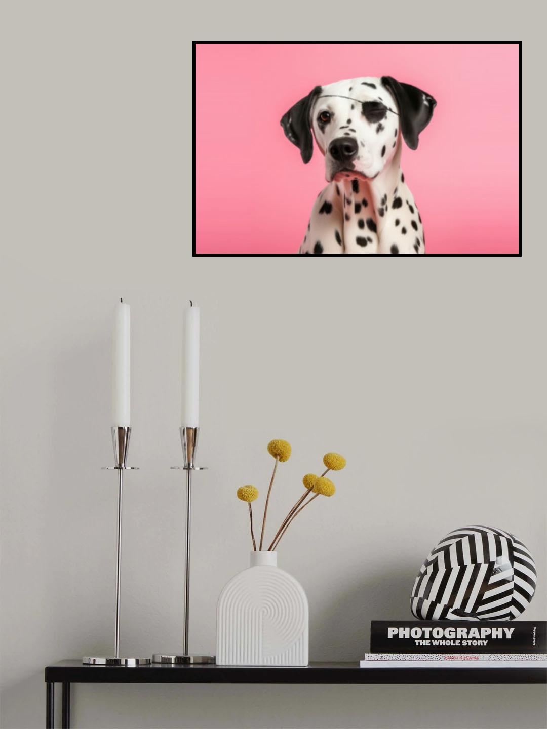 Pirate Dog Poster och Canvastavla