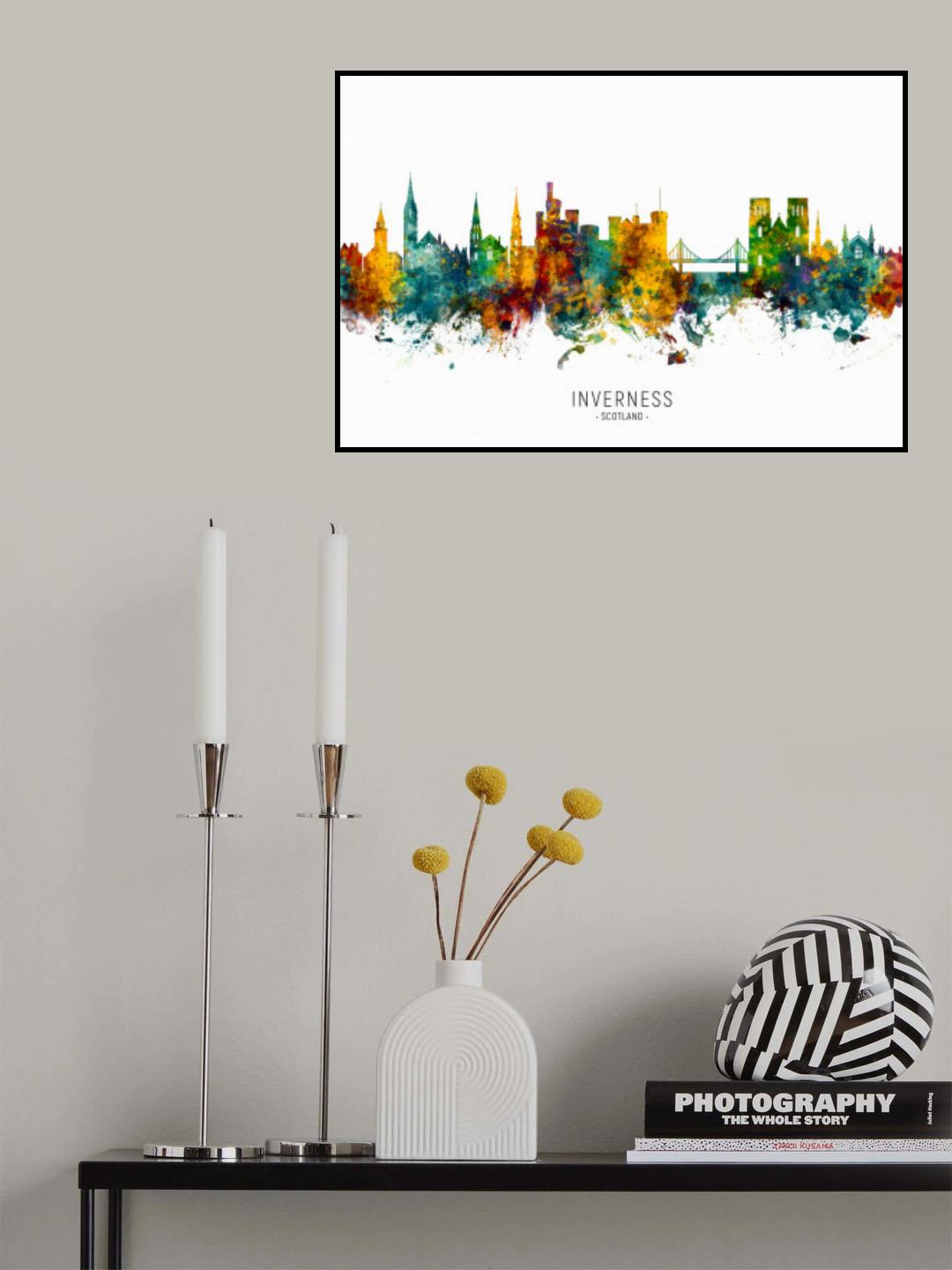 Inverness Scotland Skyline Poster och Canvastavla
