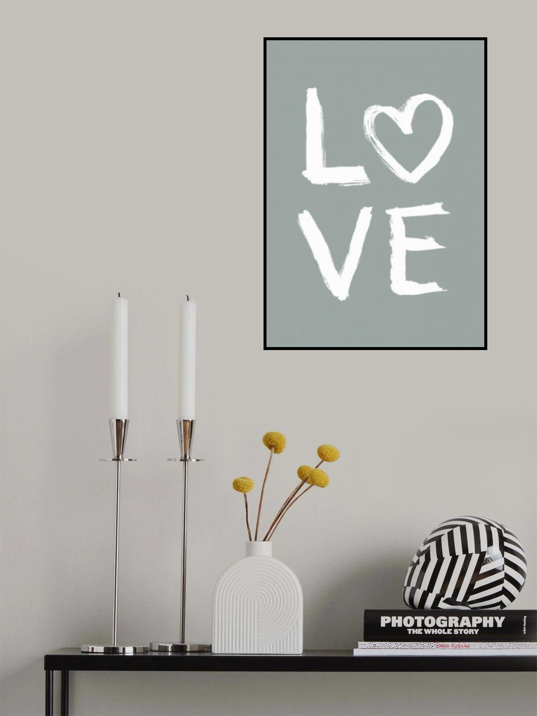 LOVE Toothy Green Poster och Canvastavla
