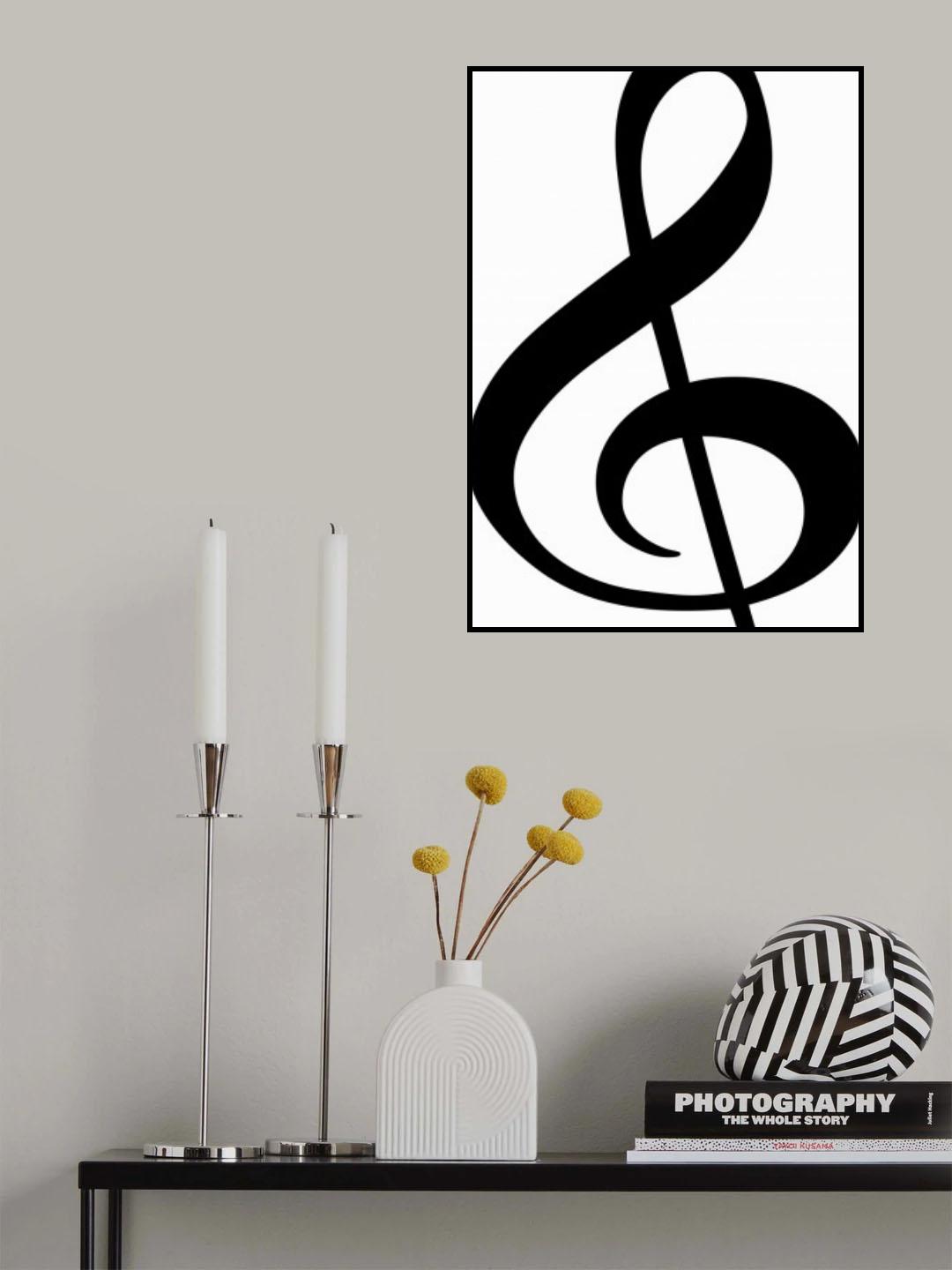Big treble clef 1 Poster och Canvastavla