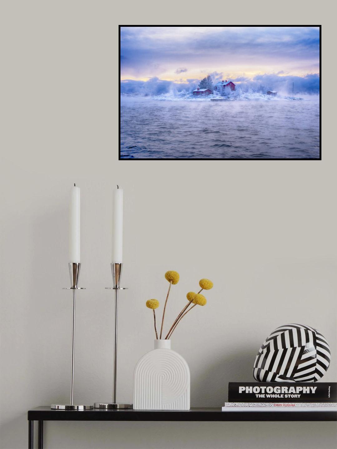 Suomenlinna Island and the fog Poster och Canvastavla