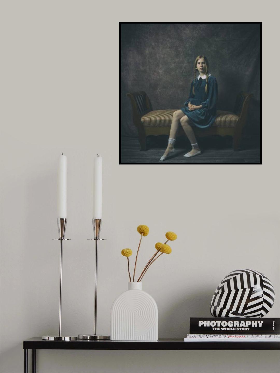 girl with blue dress Poster och Canvastavla