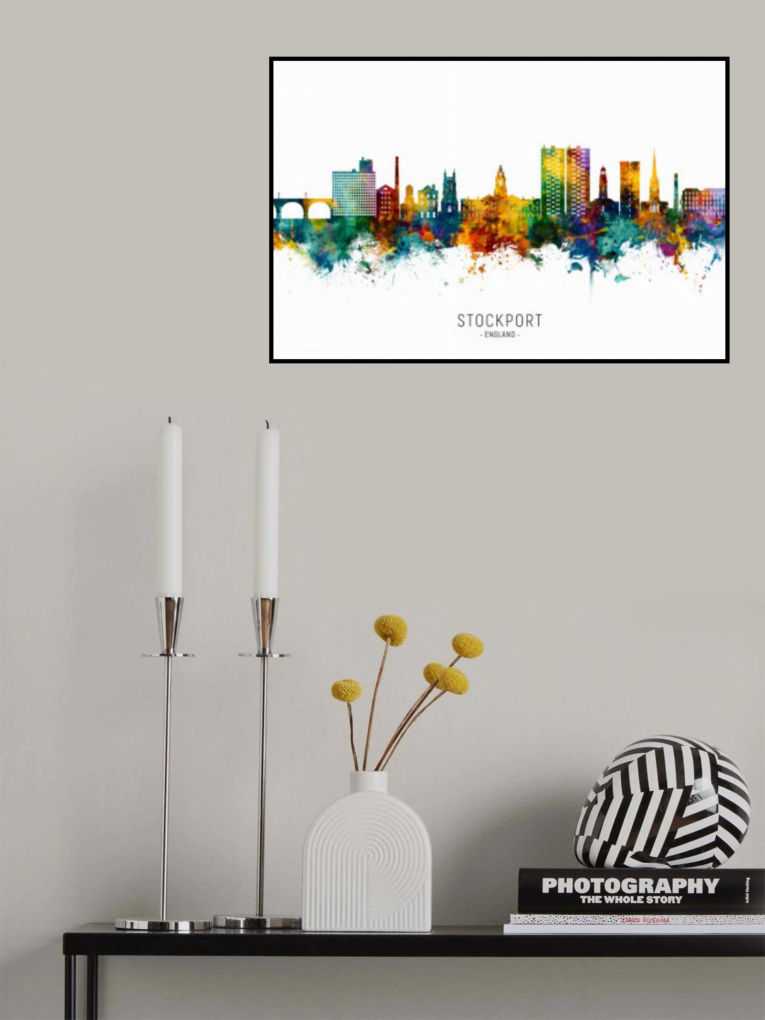Stockport England Skyline Poster och Canvastavla
