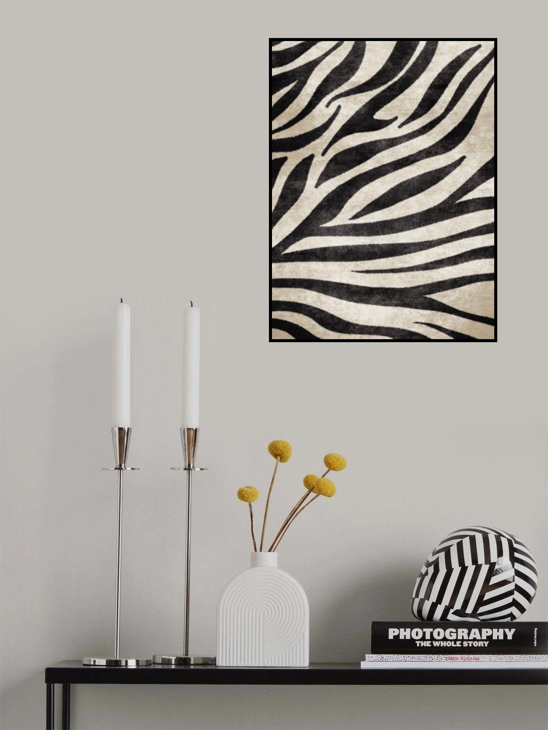 Zebra Poster och Canvastavla