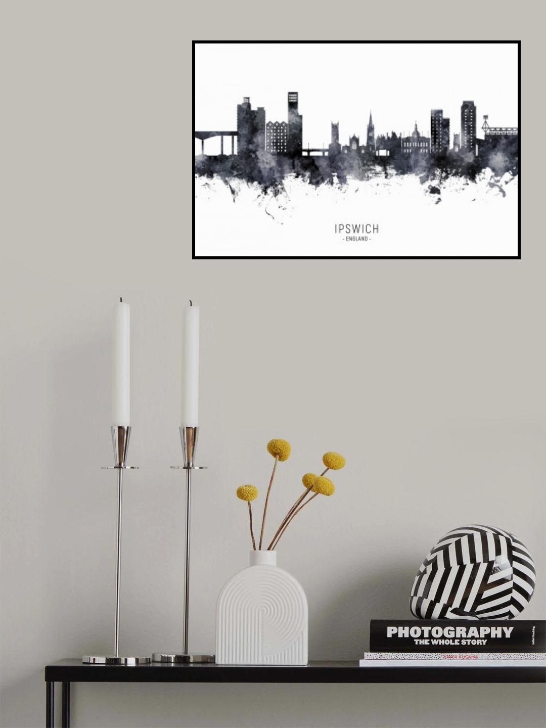 Ipswich England Skyline Poster och Canvastavla