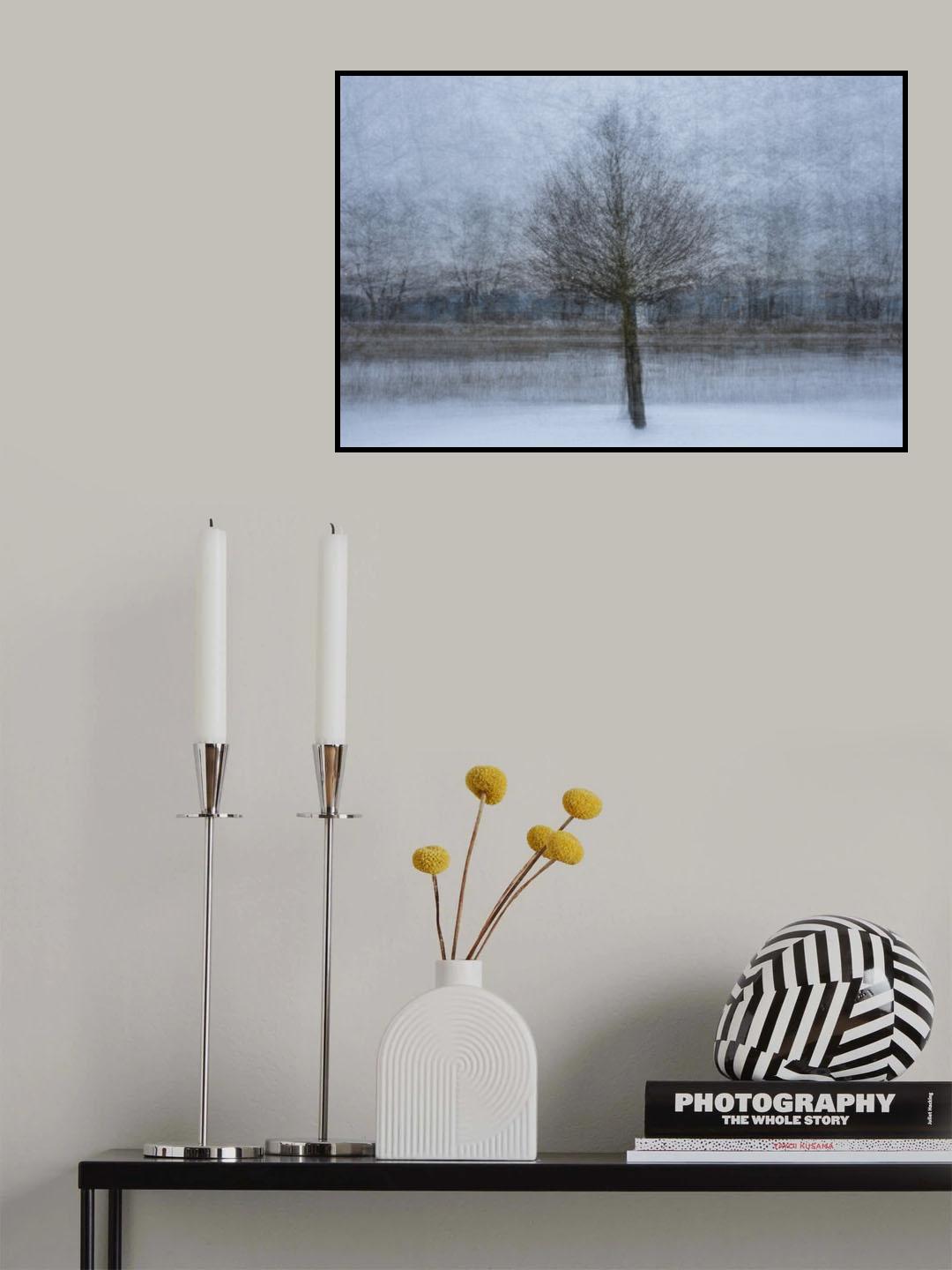 At the Shore of the Frozen River Poster och Canvastavla