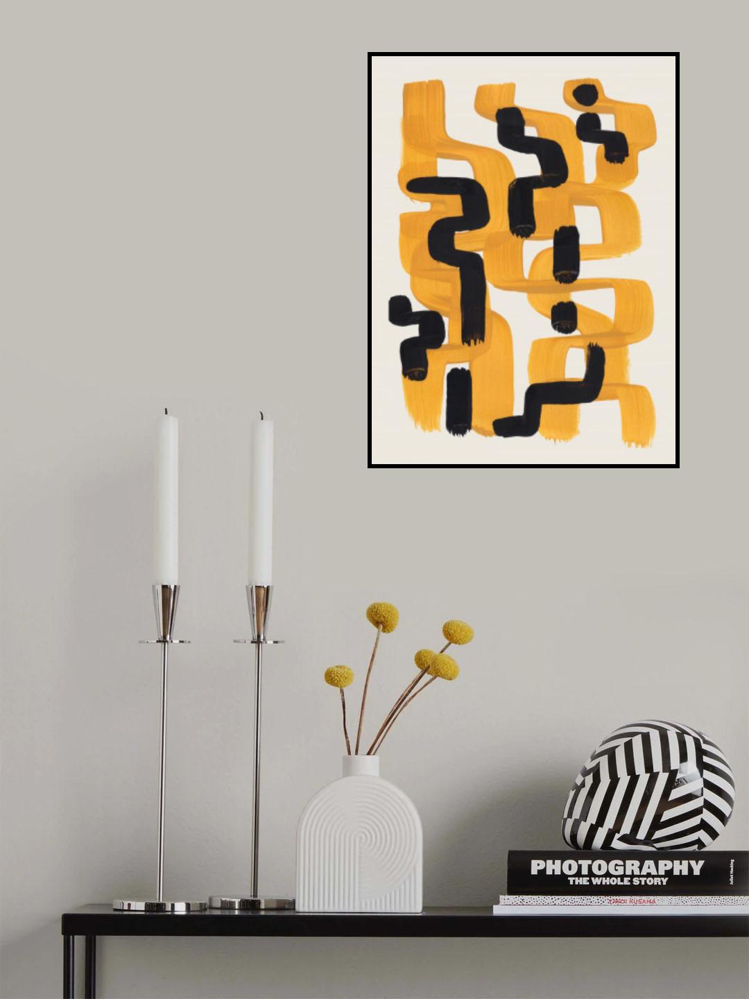 Mustard Wiggle No2 Poster och Canvastavla