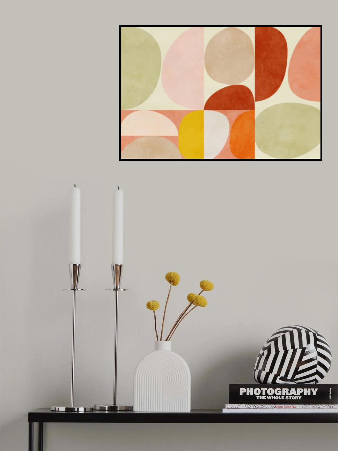 Pastel Geometry Poster och Canvastavla