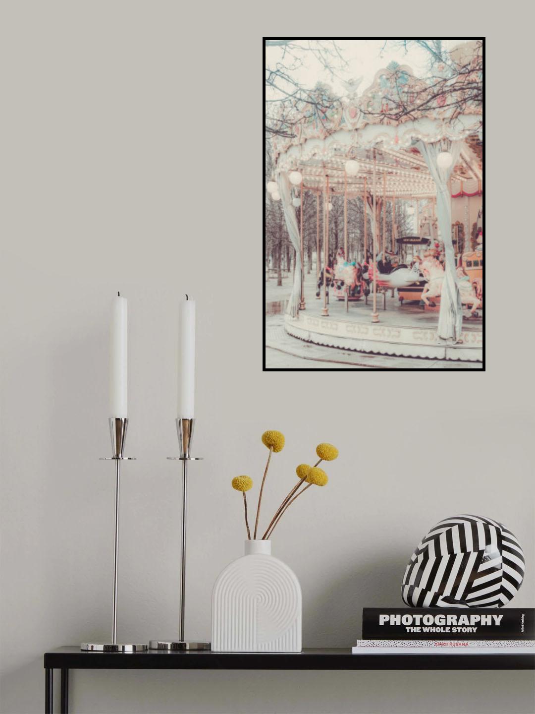 Paris Carousel III Poster och Canvastavla