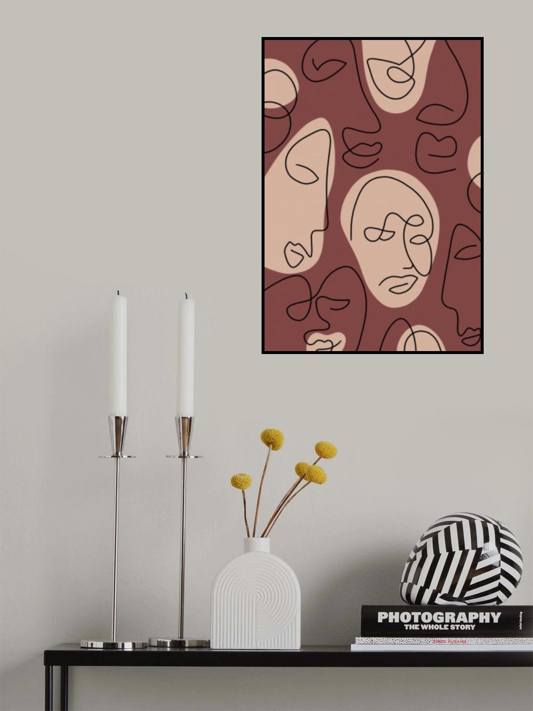 Faces Poster och Canvastavla